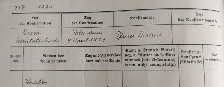 Konfirmation 1971